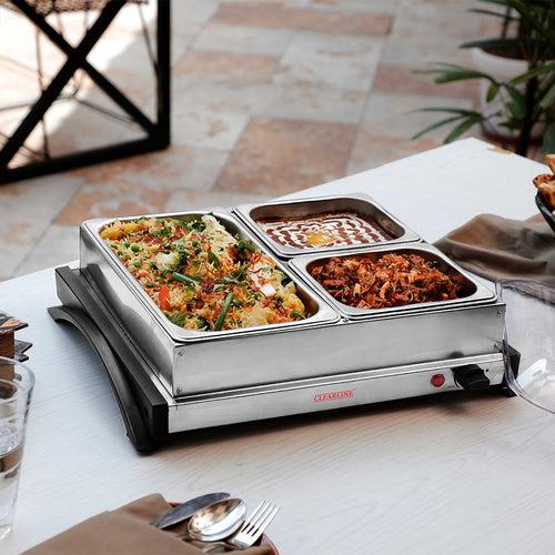 Food Warmer Cum Buffet Server (1 X 2.5L + 2 X 1.25L) - FWBS 02 (S)