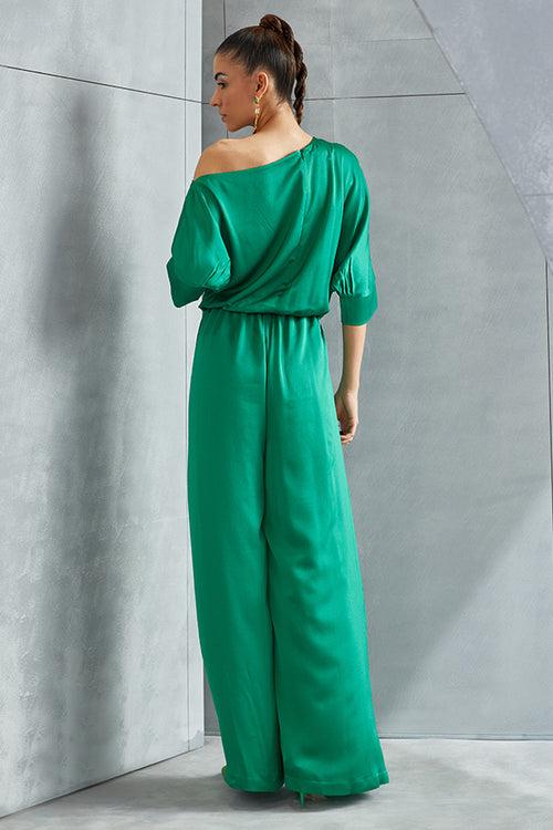 River Leaf Drop Shoulder Jumpsuit