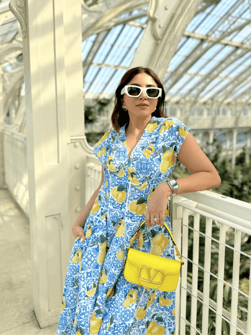 Atrani Citrus A-line dress