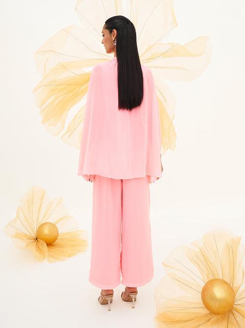 Peachiose Embroidered Kaftan with Pants Set