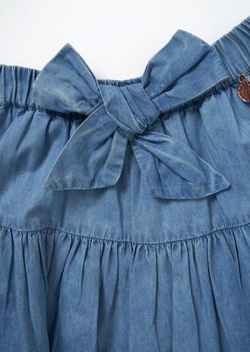 Annie Denim Bow Skirt