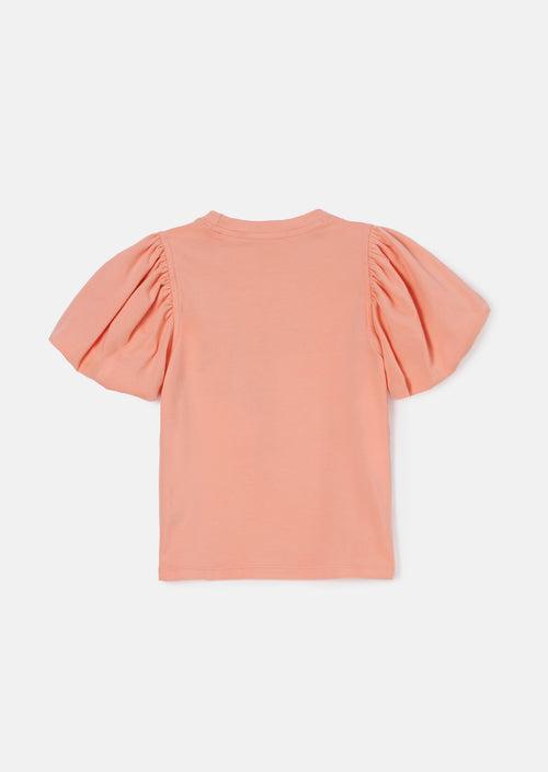 Emmie Apricot Puff Sleeve Tee