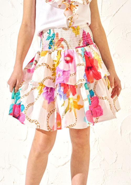 Katie Multi Tiered Print Skirt