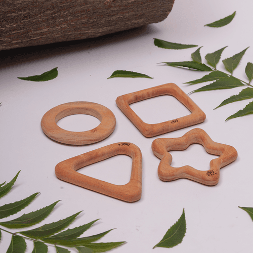 Wooden Teether - Shapes