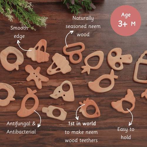 Wooden Teether - Shapes