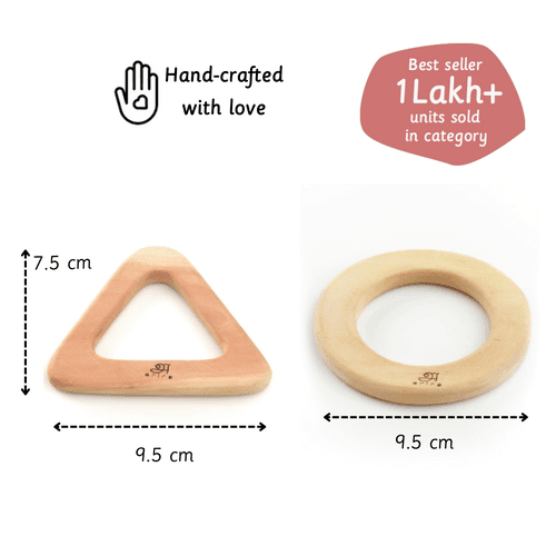 Wooden Teethers - Circle and Triangle