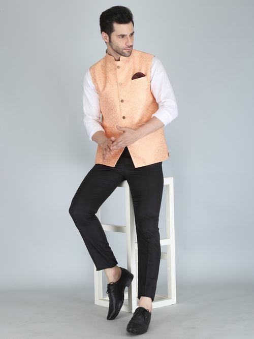 Orange Premium Fancy Nehru Jacket