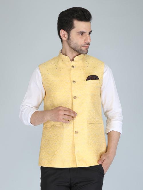 Yellow Premium Fancy Nehru Jacket