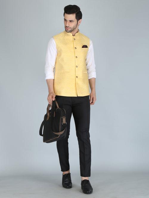 Yellow Premium Fancy Nehru Jacket