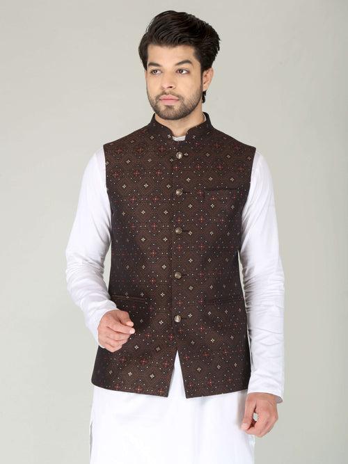 Brown Star Ethnic Nehru Jacket