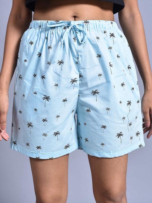 Sky Tree Printed Cotton Boxers for Women