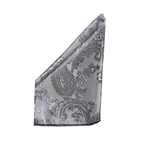 Grey Self Printed Pocket Square