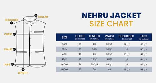 Light Grey Jacquard Nehru Jackets