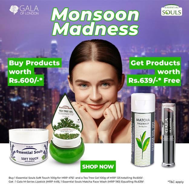 Buy Essential Souls Soft Touch Anti Acne Gel & Essential Souls Tea Tree Gel  and get for free M Series Matte Lipstick + Essential Souls Matcha Facewash