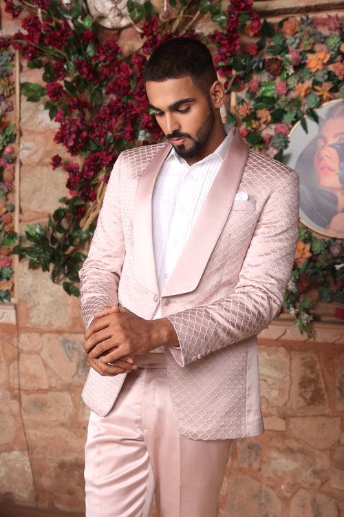 Dirty Pink Fish Scale Tuxedo