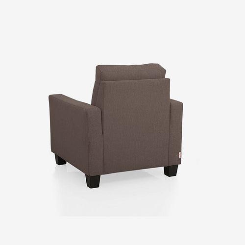 Ease Saddle Brown Fabric 1 seater sofa