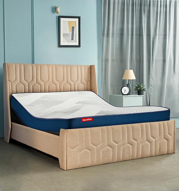 Wave Plus Adjustable Bed with Tranquil Walnut Shell Upholstered Bed and Livein Orthopedic Mattress