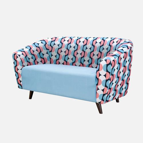 Meadow Light Cyan Interlace Loveseat