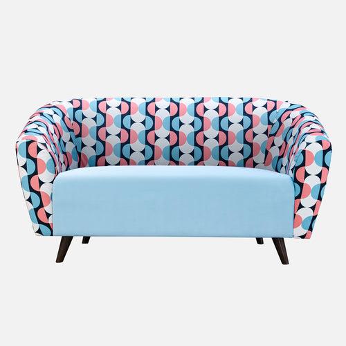 Meadow Light Cyan Interlace Loveseat