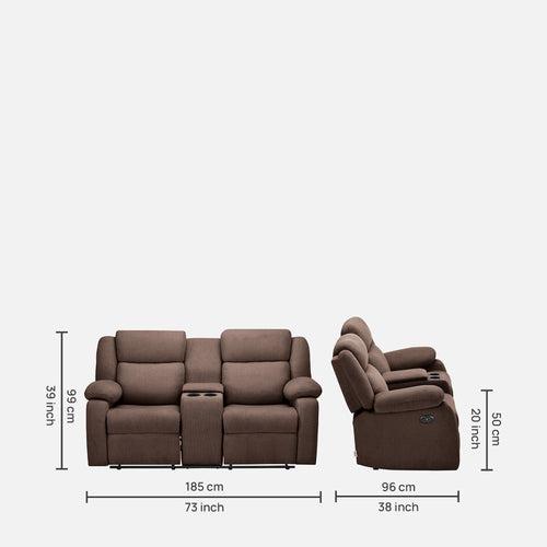 Avalon E Twin Motorized Saddle Brown Recliner