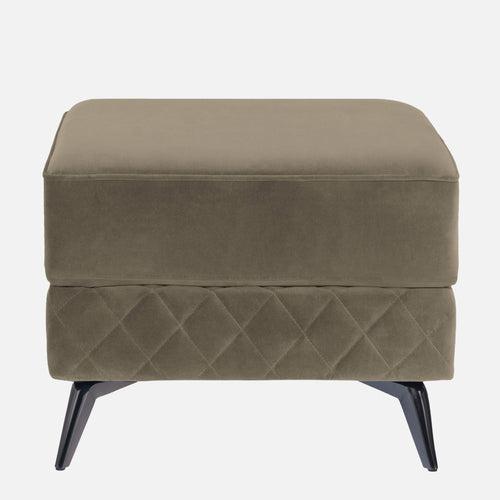 Eden Quartz Brown Fabric Ottoman