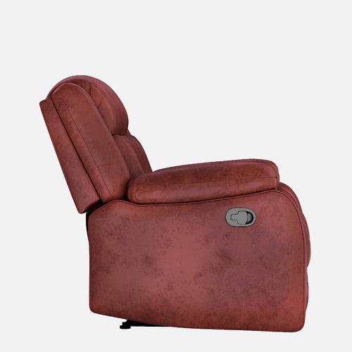 Avalon Crimson Red Suede Recliner