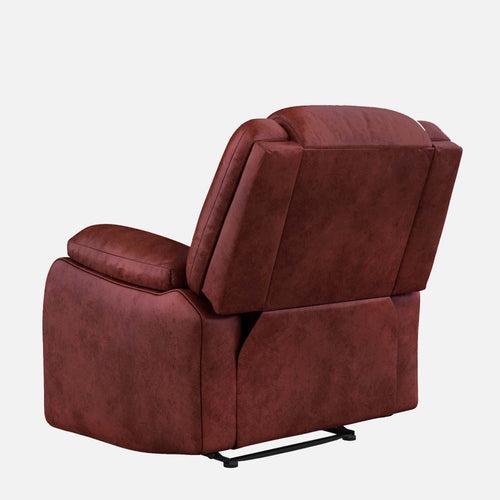 Avalon Crimson Red Suede Recliner