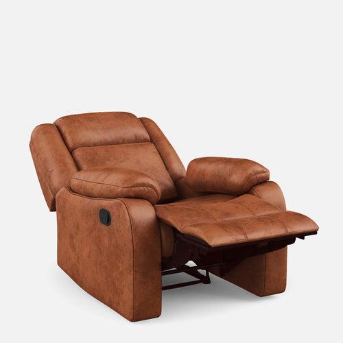 Avalon Desert Orange Suede Recliner