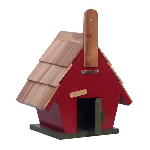 The Weaver's Nest Teak Wood Roof Bird House