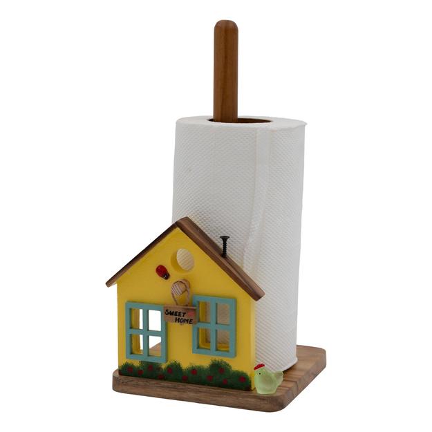 The Weaver's Nest Yellow House Kitchen Roll Holder