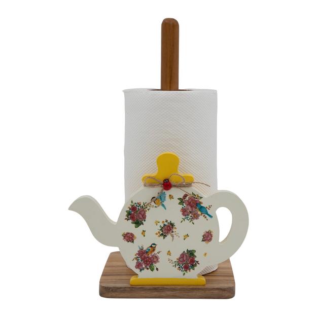 The Weaver's Nest Yellow Kettle Kitchen Roll Holder