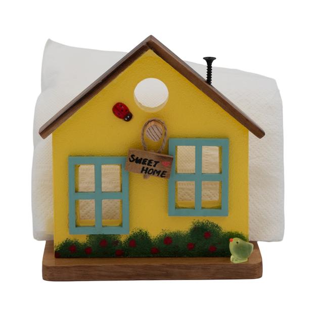 The Weaver's Nest Yellow House Napkin Holder