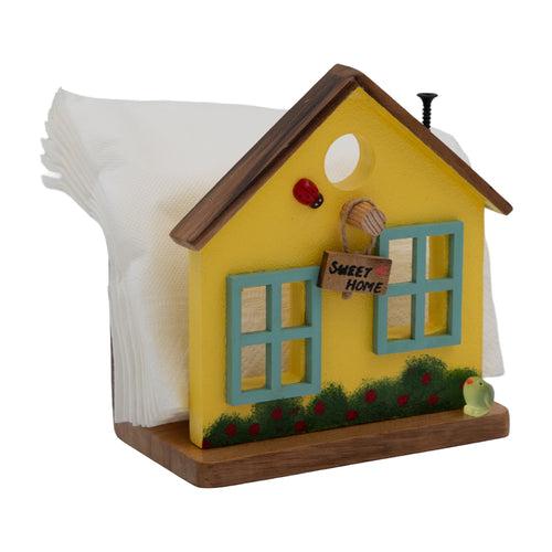 The Weaver's Nest Yellow House Napkin Holder