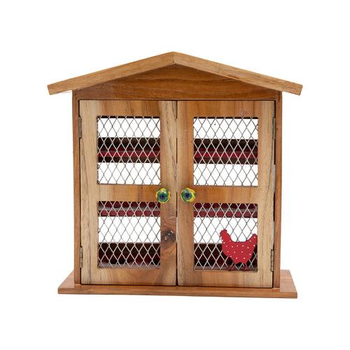 The Weaver's Nest Wooden House Egg Rack Holder / Egg Storage