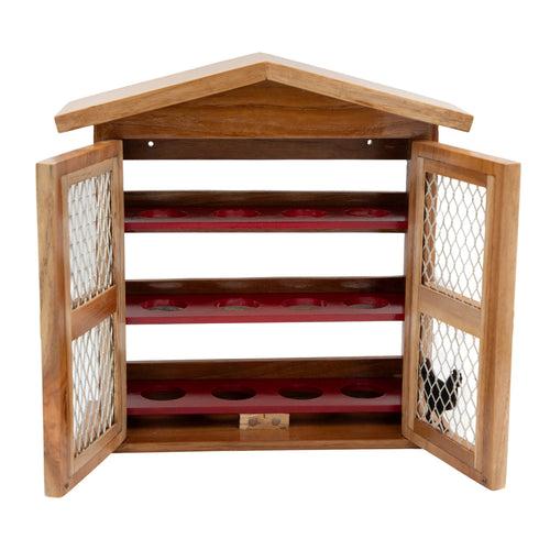 The Weaver's Nest Wooden House Egg Rack Holder / Egg Storage