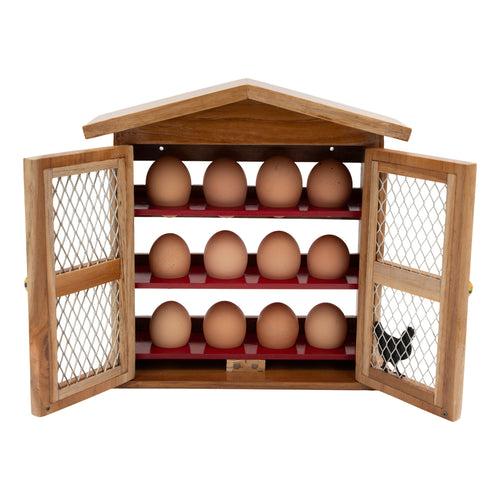 The Weaver's Nest Wooden House Egg Rack Holder / Egg Storage