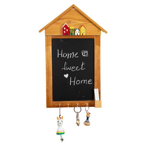 Wooden Wall Hanging Chalk Board, Key Holder