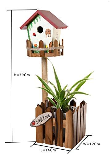 The Weaver's Nest Wooden Hand Painted Birdhouse Planter