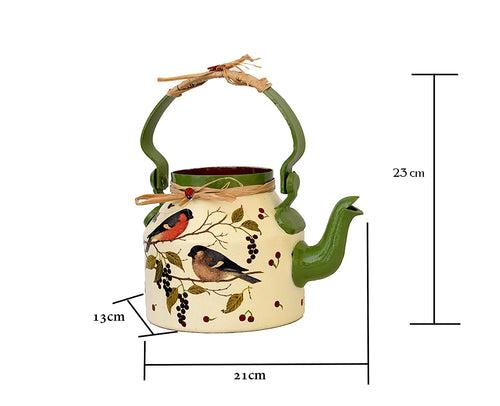 Beautifully Hand Crafted Kettle Planter Yellow-The Weaver's Nest