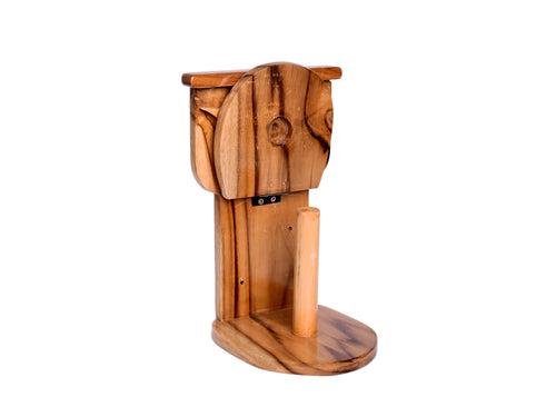 The Weaver's Nest Wooden Paper Towel Holder/Tissue Paper Stand/Roll Dispenser for washrooms,restrooms, Restaurants, Hotels, (L 17 x W 15 x H 25 cm)