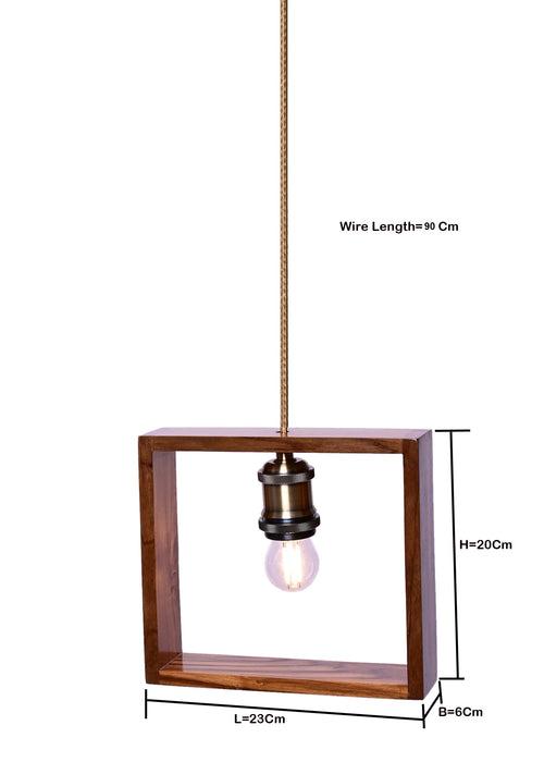 "The Weaver's Nest Rustic Teak Wood Hanging Light/Lamp, Pendant Light for Home Decor, Living Room, Bedroom, Study Room, Office, Hotels, Restaurants