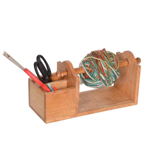 The Weaver's Nest Handmade Solid Wood Knitting Organizer / Caddy  to Organize Needles, Wool, Yarn Balls, Crochet Hooks