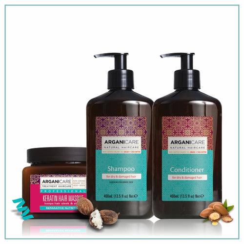 Arganicare Natural - Shea Butter & Keratin - Dry Hair Luxury Set