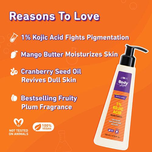 Active-witty 1% Kojic Acid Body Lotion by Plum BodyLovin'