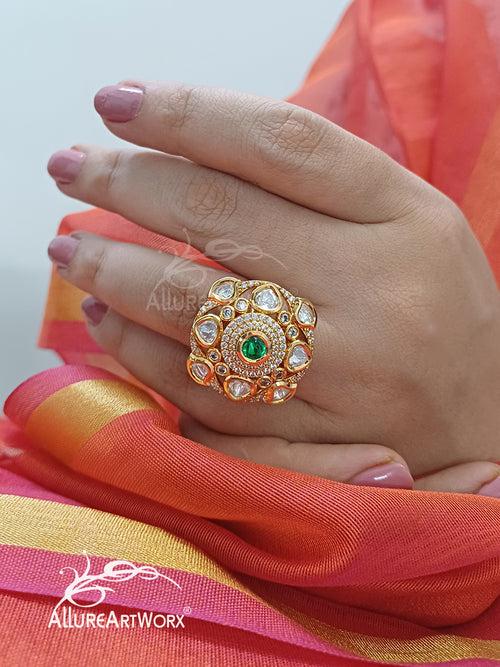 Kundan Cz Ring