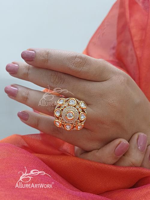 Kundan Cz Ring