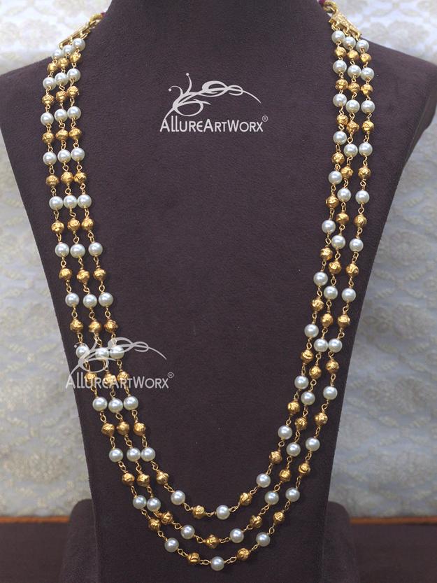 Pearl Gold Ball Neckpiece