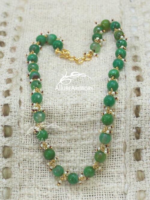 Green Grass Agate Neckpiece