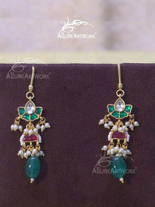 Jadau Earrings(Hooks)