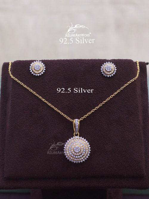 Amyah Silver Pendant Set